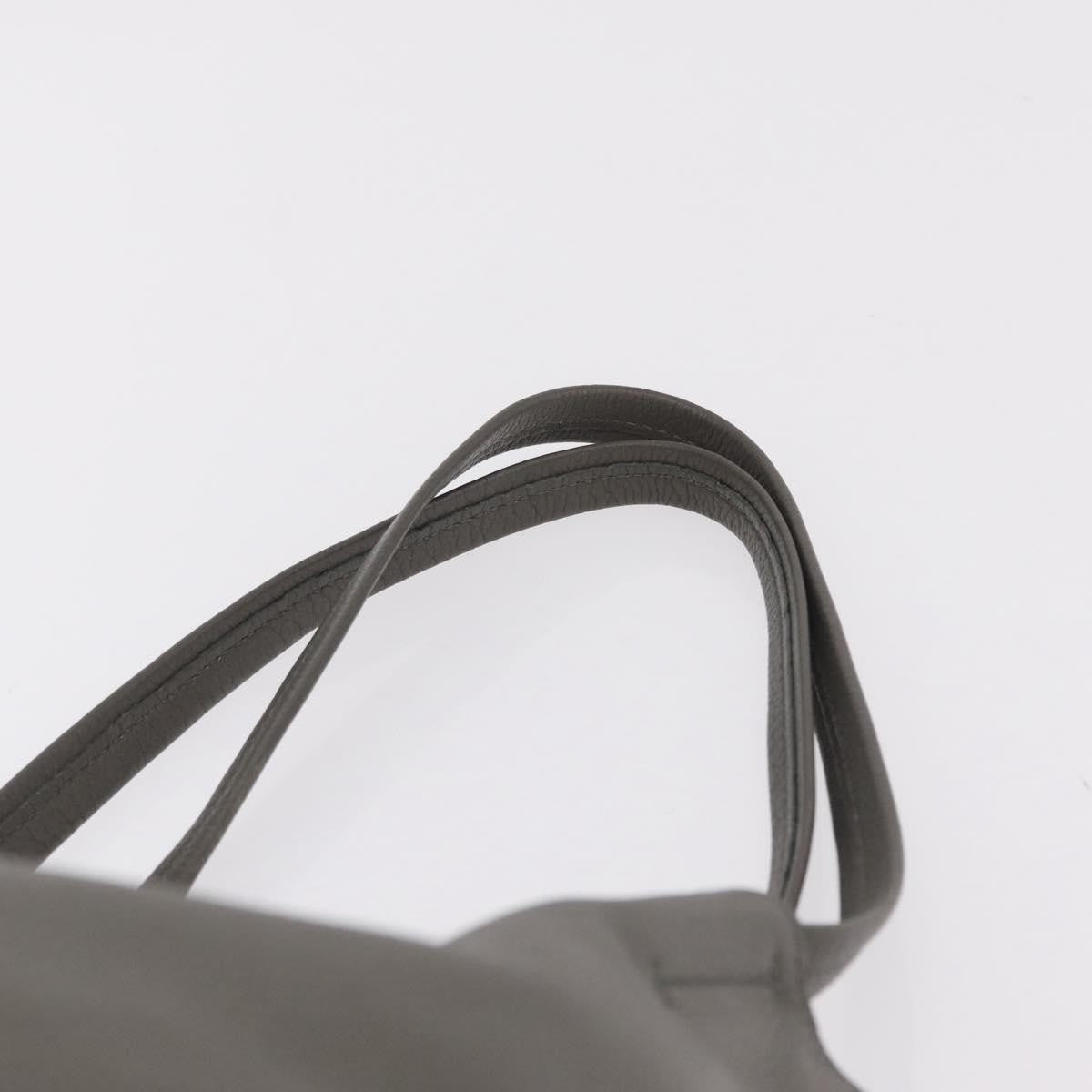 Celine Phantom Cabas Leather Gray Leather Tote Bag Bag (Pre-Owned)