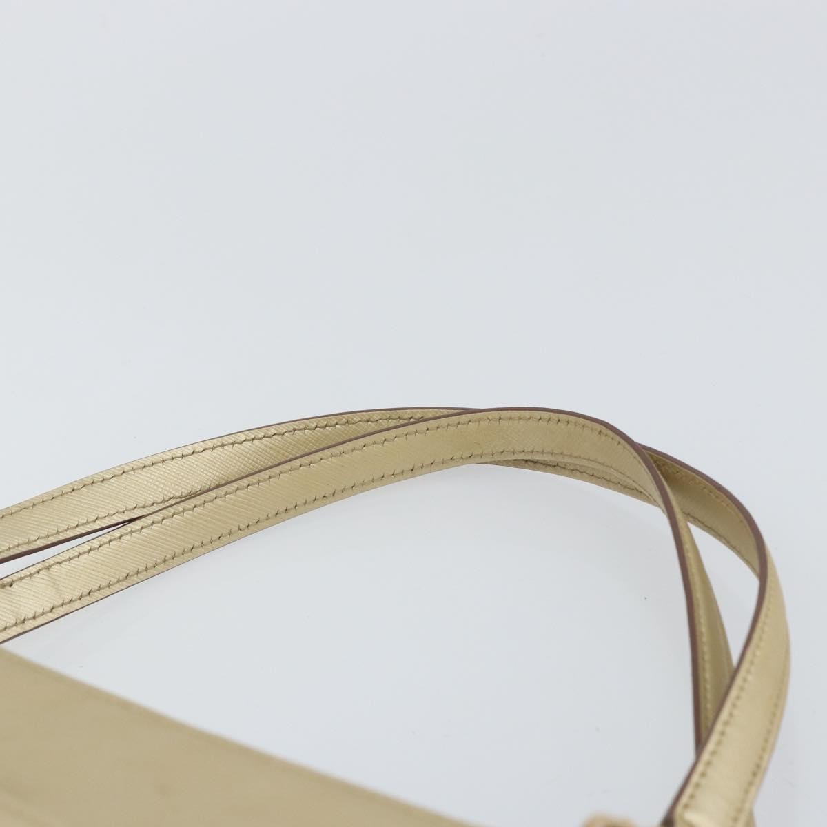 Salvatore Ferragamo Gancini Leather Gold Leather Shoulder Bag Bag (Pre-Owned)