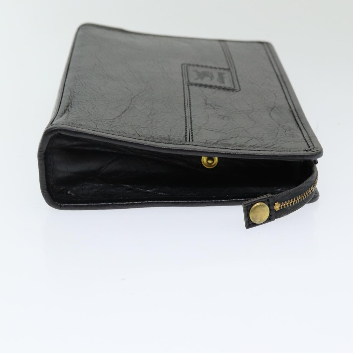 Burberry Vintage Leather Black Leather Clutche & Pouche Bag (Pre-Owned)