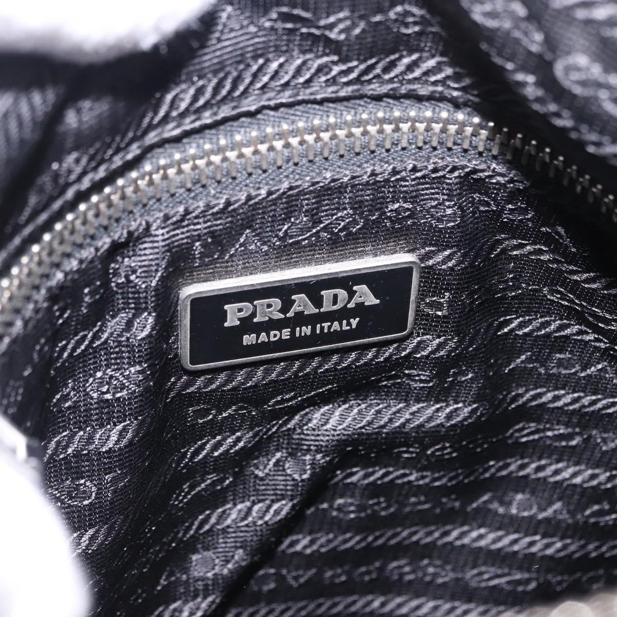 Prada Zip Messenger Tessuto With Leather Black Nylon Handbag (Pre-Owned)