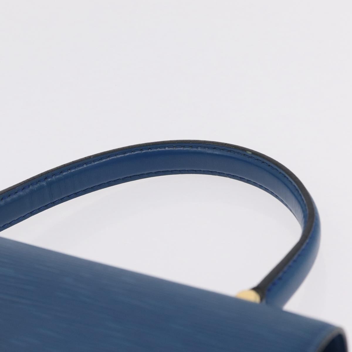 Louis Vuitton Malesherbes Epi Leather Blue Leather Handbag (Pre-Owned)