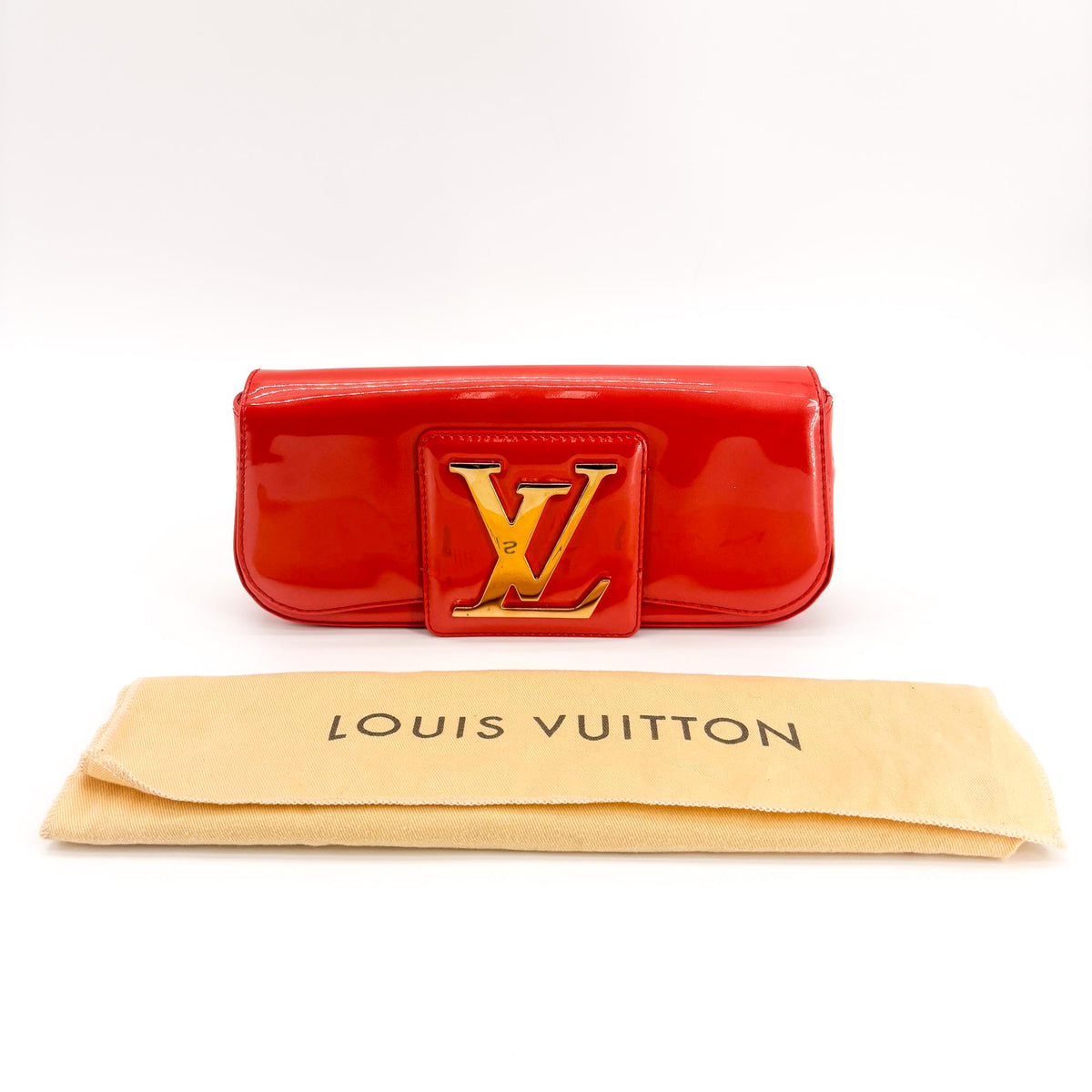 Louis Vuitton Sobe Clutch Patent Red Patent_Leather Clutche & Pouche Bag (Pre-Owned)