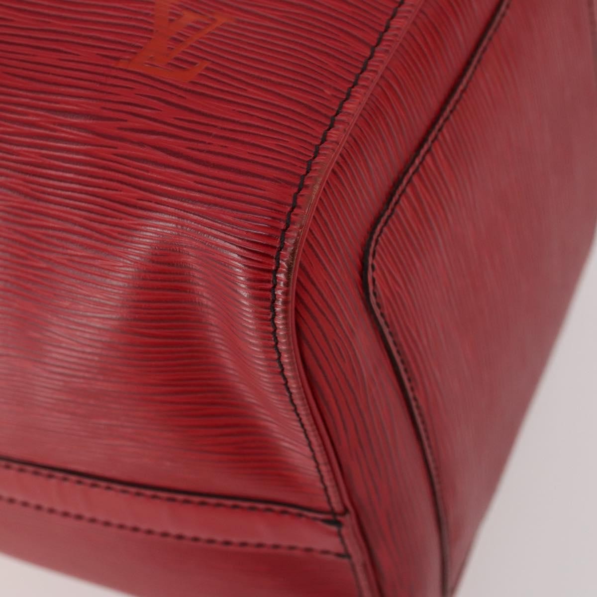 Louis Vuitton Keepall Epi Leather Red Leather Travel Bag Bag (Pre-Owned)