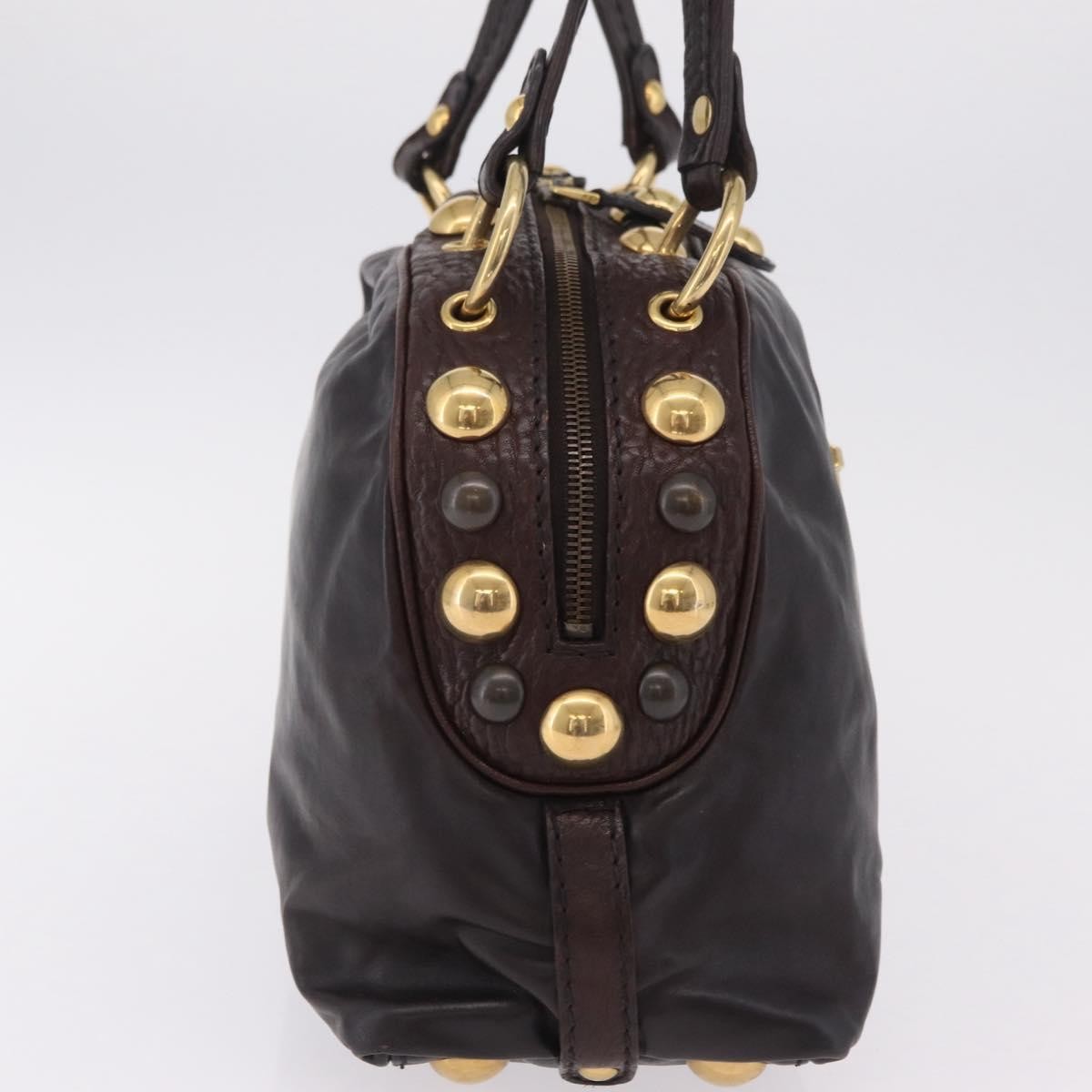 Gucci Babouska Heart Dome Satchel Leather Black Leather Handbag (Pre-Owned)