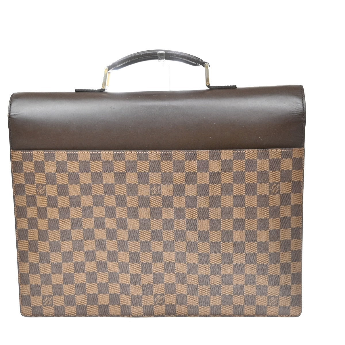 Louis Vuitton Altona Damier Ebene Brown Canvas Briefcase Bag (Pre-Owned)