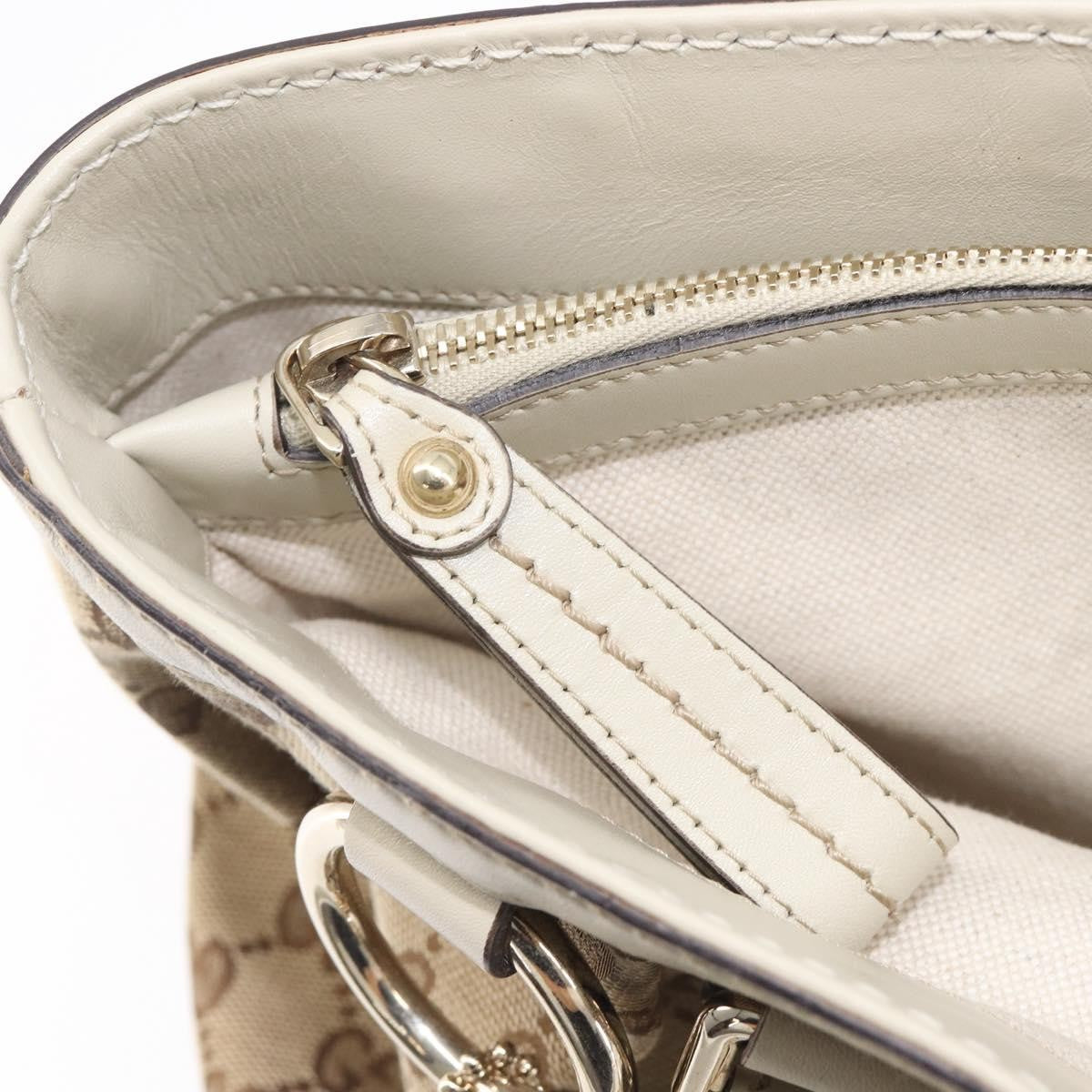 Gucci Sukey Top Handle Gg Canvas Beige Canvas Tote Bag Bag (Pre-Owned)