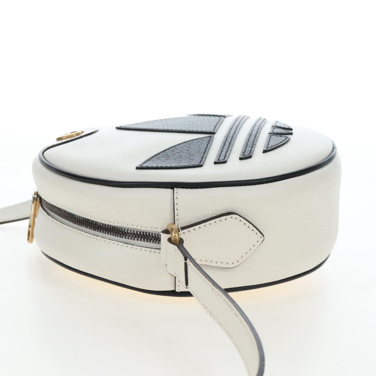 Gucci X Adidas Ophidia Round Leather White Leather Crossbody Bag Bag (Pre-Owned)