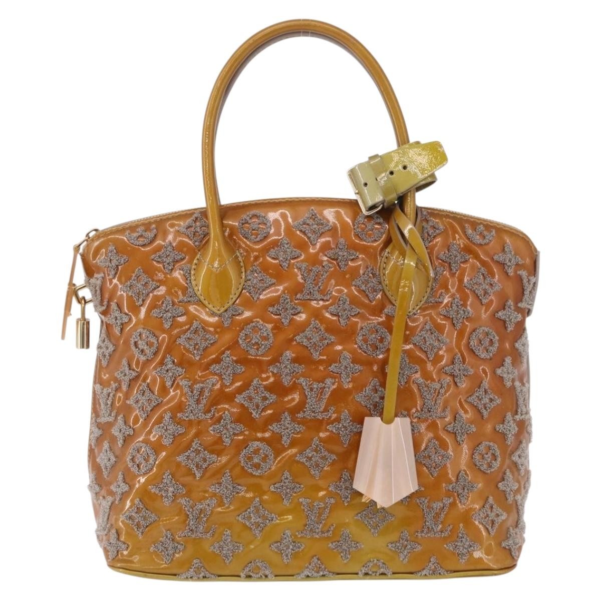 Louis Vuitton Fascination Lockit Patent Lambskin Brown Pearl Handbag (Pre-Owned)