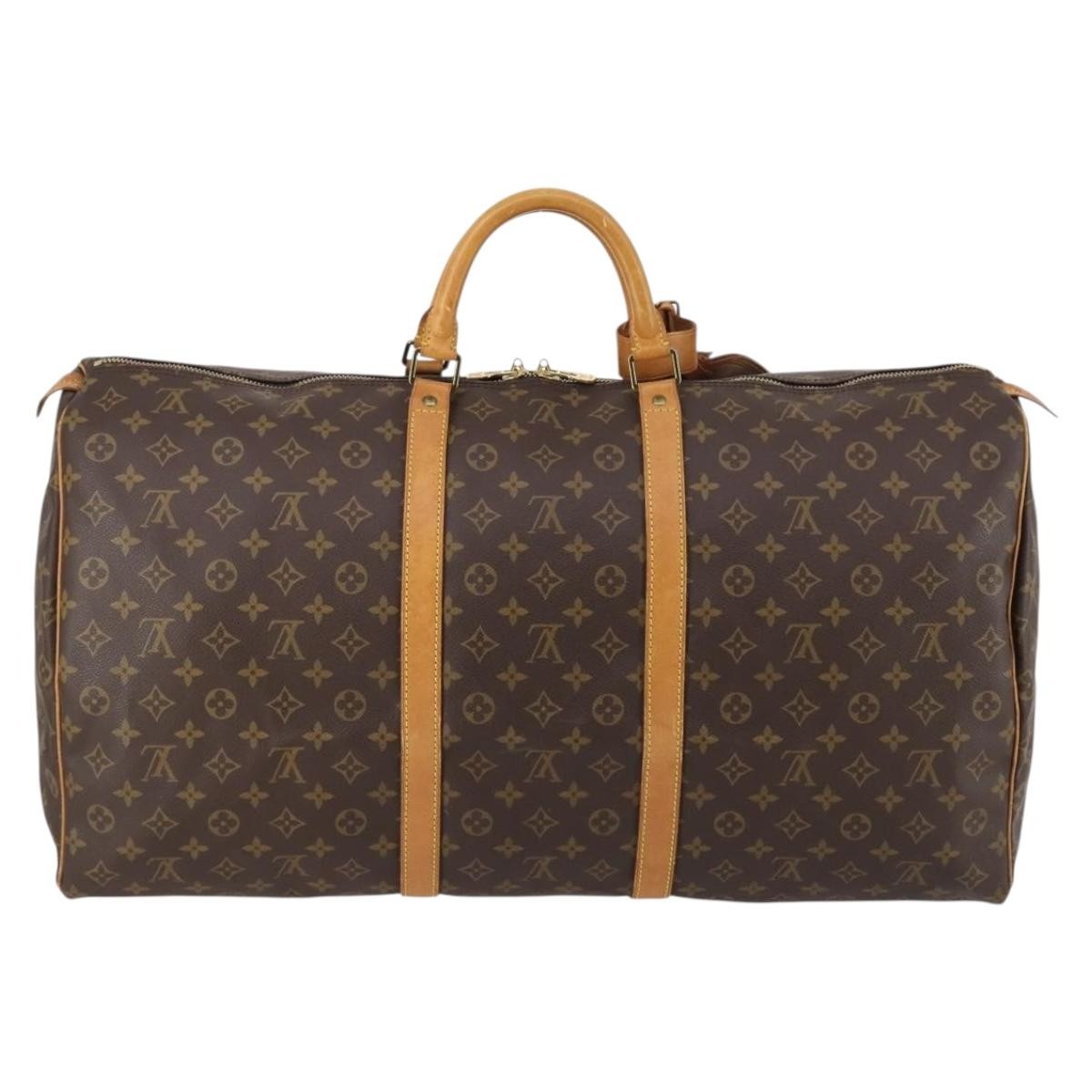 Louis Vuitton Keepall Monogram Canvas Brown Canvas Travel Bag Bag (Pre-Owned)