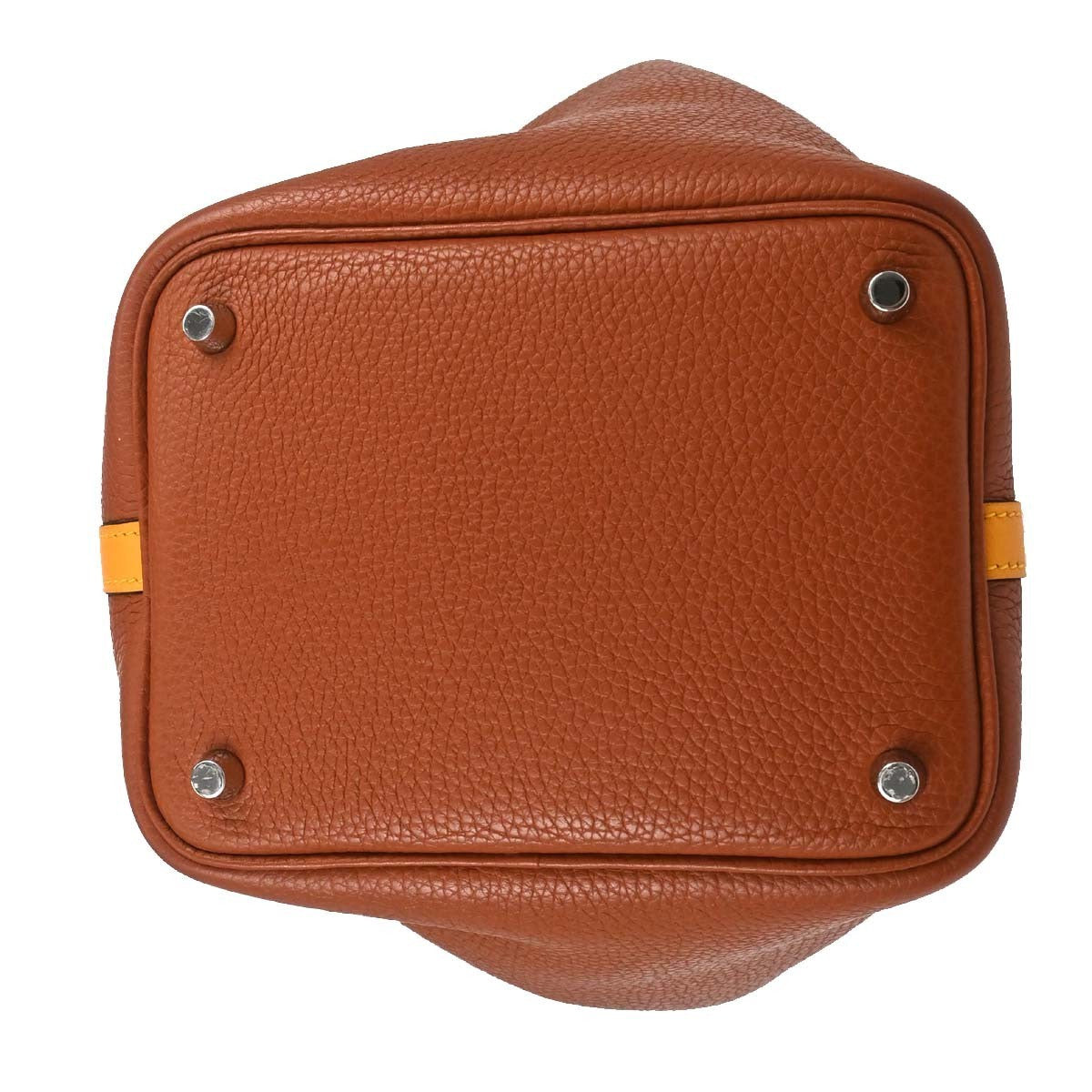 Hermes Picotin Lock Clemence Brown Leather Handbag (Pre-Owned)