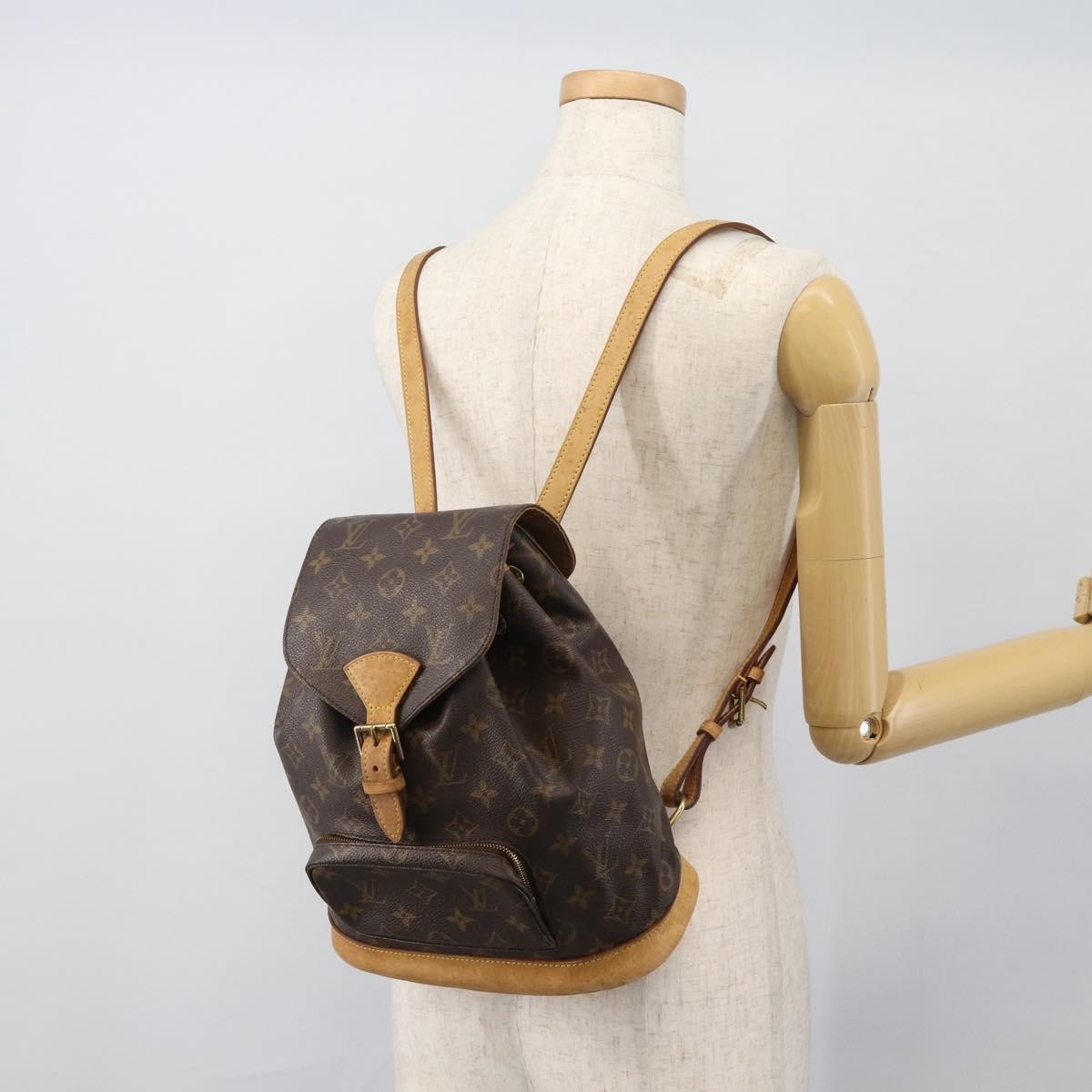 Louis Vuitton Vintage Montsouris Monogram Canvas Brown Canvas Backpack Bag (Pre-Owned)