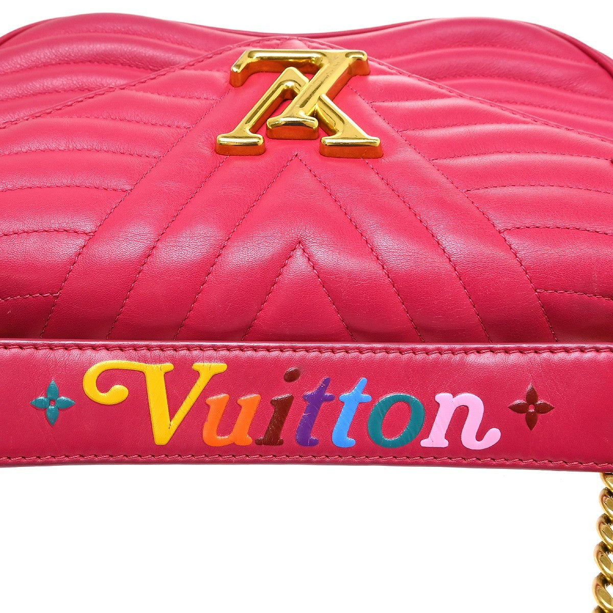 Louis Vuitton New Wave Chain Quilted Leather Pink Leather Handbag (Pre-Owned)