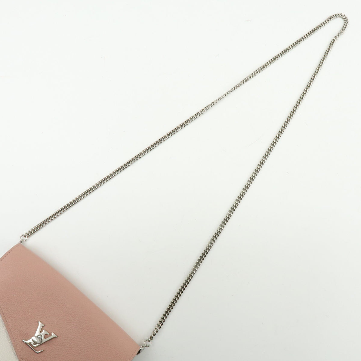 Louis Vuitton Mylockme Chain Pochette Leather Pink Leather Clutche & Pouche Bag (Pre-Owned)