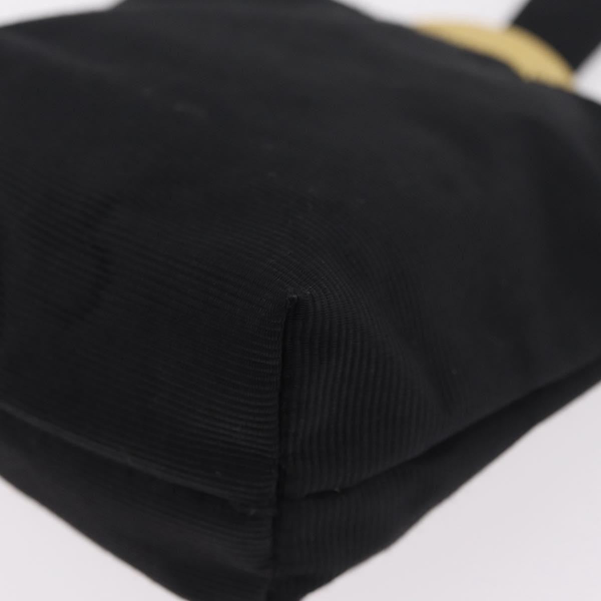 Celine Circle Logo Pouch Canvas Black Canvas Clutche & Pouche Bag (Pre-Owned)