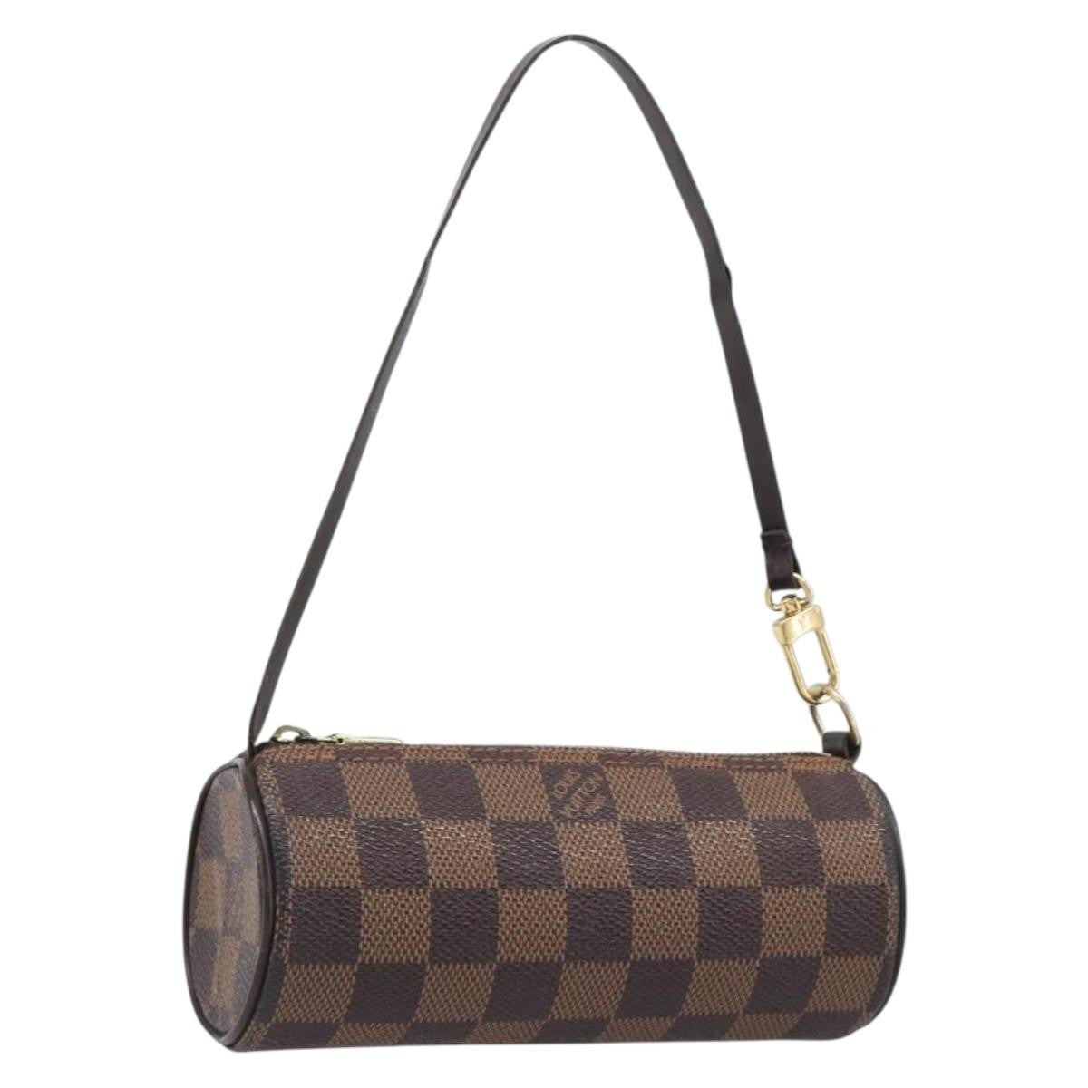 Louis Vuitton Papillon Pochette Damier Brown Canvas Clutche & Pouche Bag (Pre-Owned)