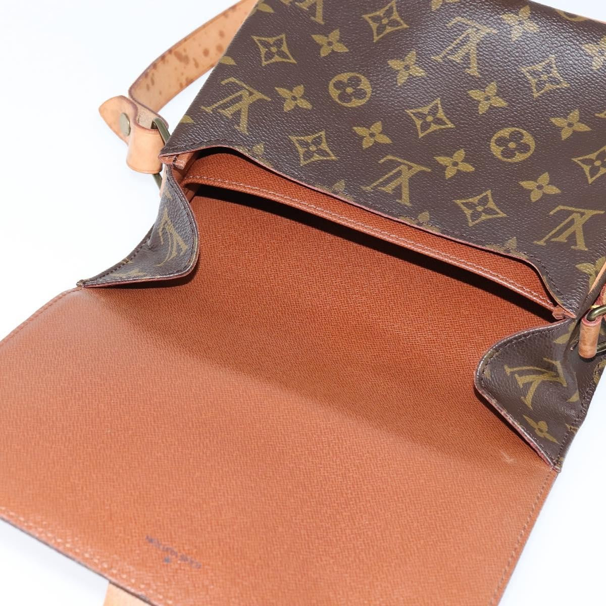 Louis Vuitton Cartouchiere Monogram Canvas Brown Canvas Shoulder Bag Bag (Pre-Owned)