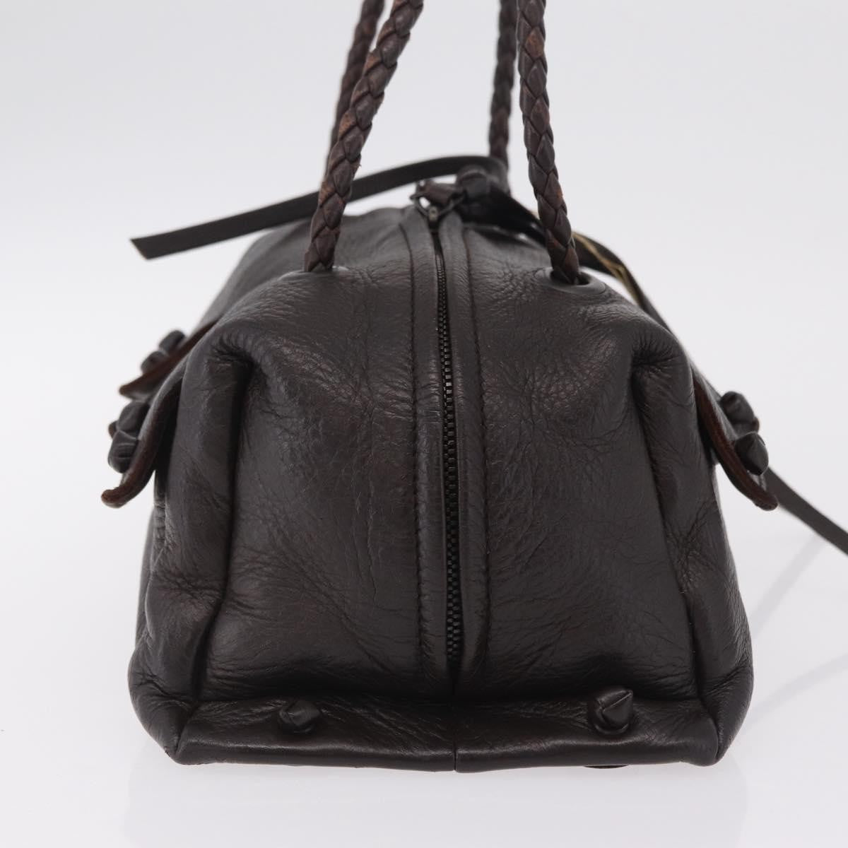 Bottega Veneta Intrecciato Handbag Intrecciato Brown Leather Handbag (Pre-Owned)