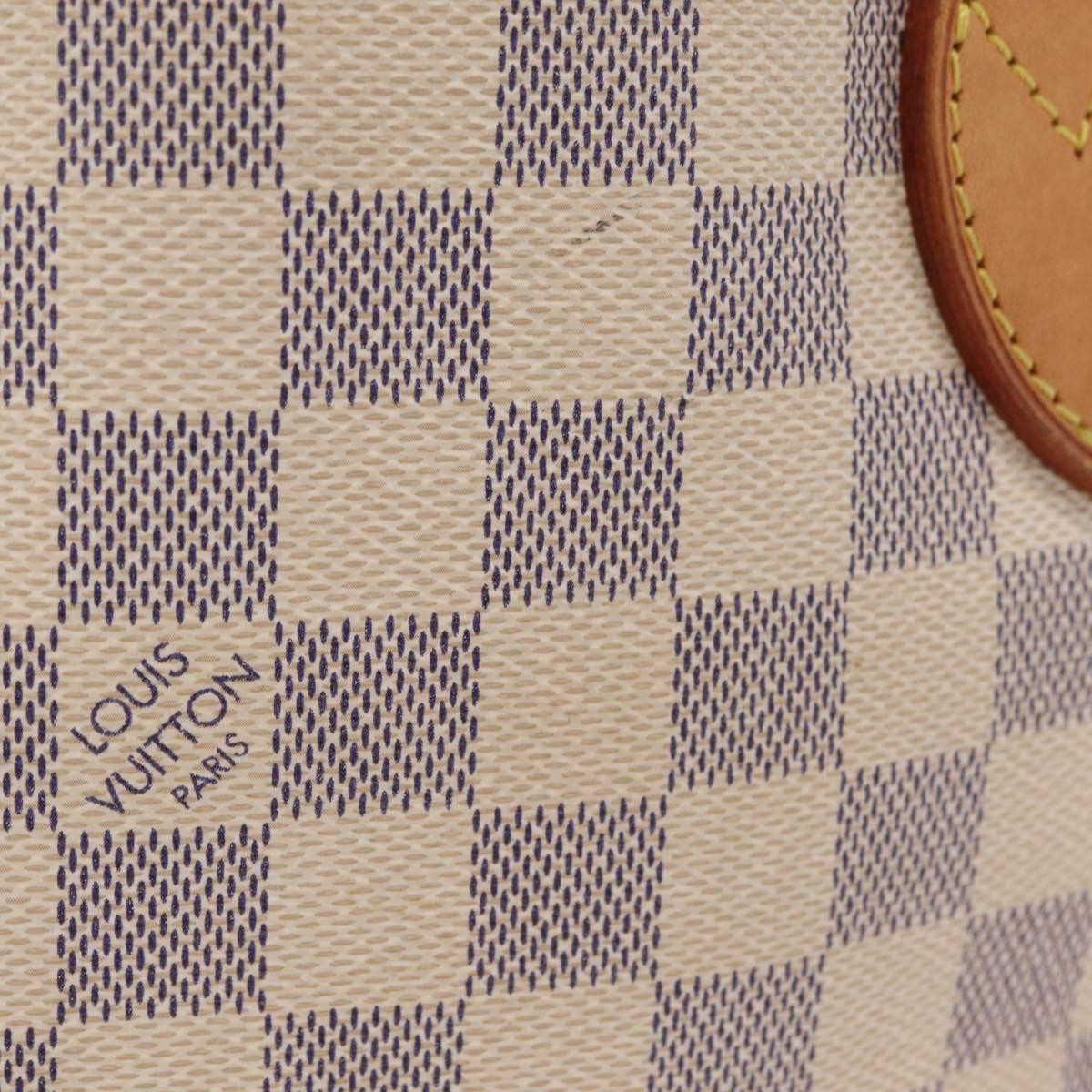 Louis Vuitton Neverfull Damier White Canvas Tote Bag Bag (Pre-Owned)