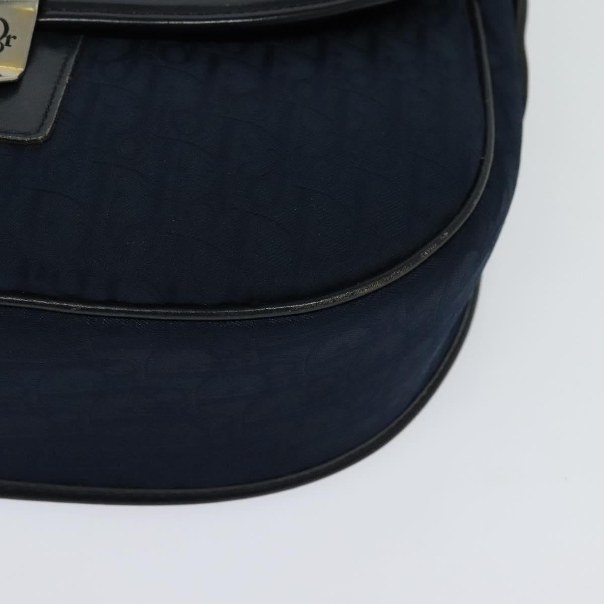 Christian Dior Vintage Trotter Canvas Navy Canvas Shoulder Bag Bag (Pre-Owned)