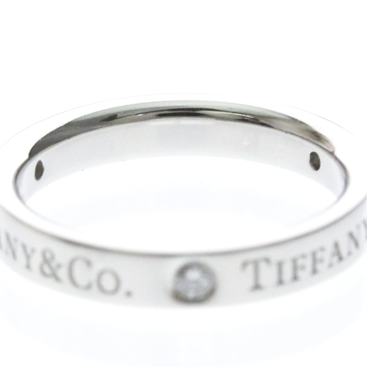 Tiffany & Co. Flat Platinum Silver Platinum Ring Jewelry (Pre-Owned)