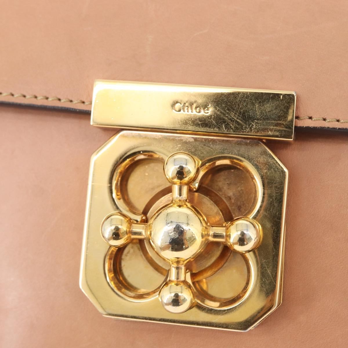 Chloe Elsie Chain Leather Pink Leather Shoulder Bag Bag (Pre-Owned)