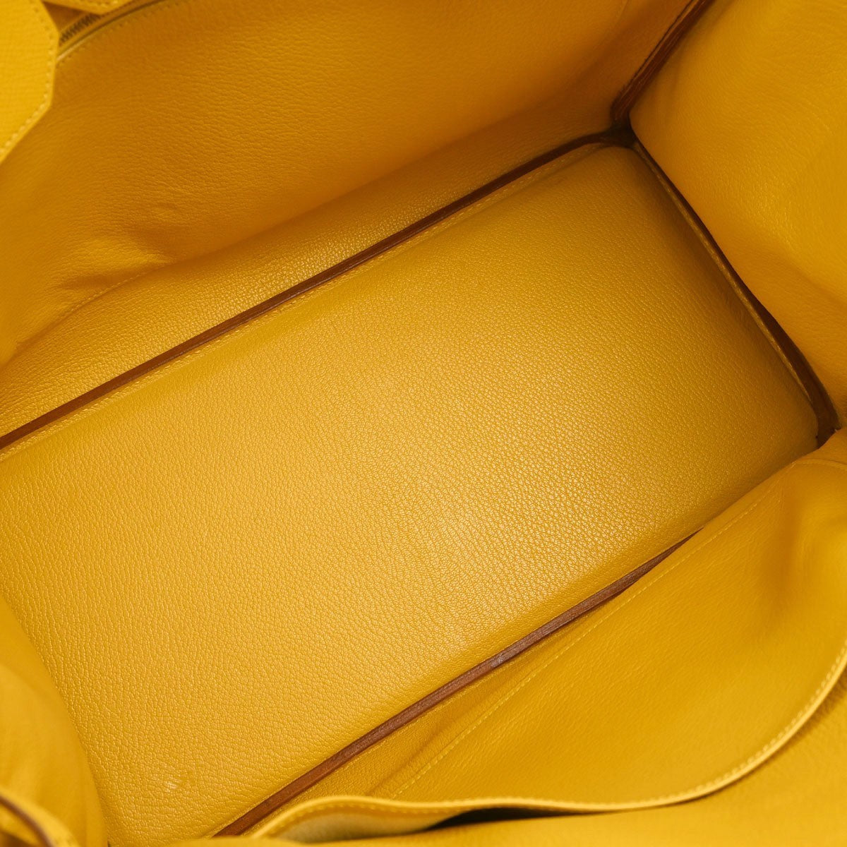 Hermes Birkin Yellow Courchevel With Gold Hardware Yellow Calfskin Handbag (Pre-Owned)