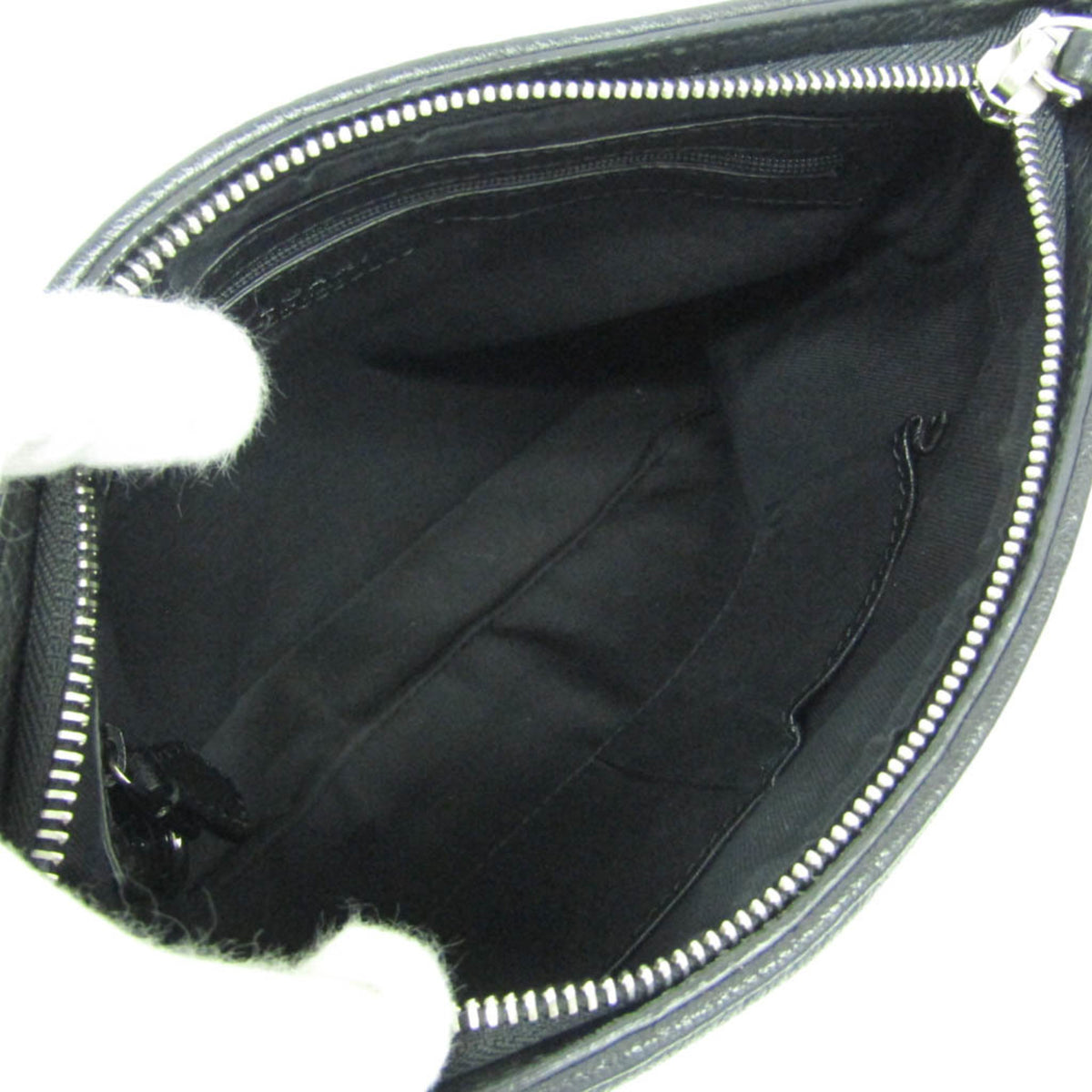Bvlgari Open Hobo Leather Black Leather Shoulder Bag Bag (Pre-Owned)