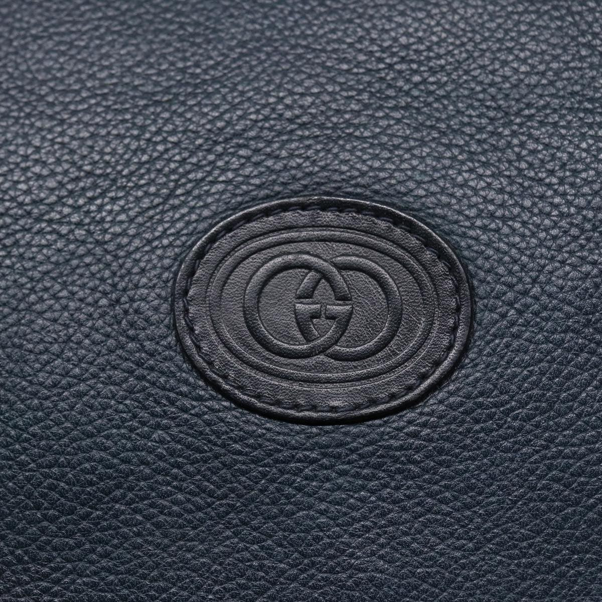 Gucci Vintage Leather Navy Leather Shoulder Bag Bag (Pre-Owned)
