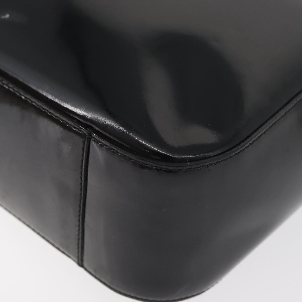 Salvatore Ferragamo Vintage Patent Leather Black Patent_Leather Tote Bag Bag (Pre-Owned)