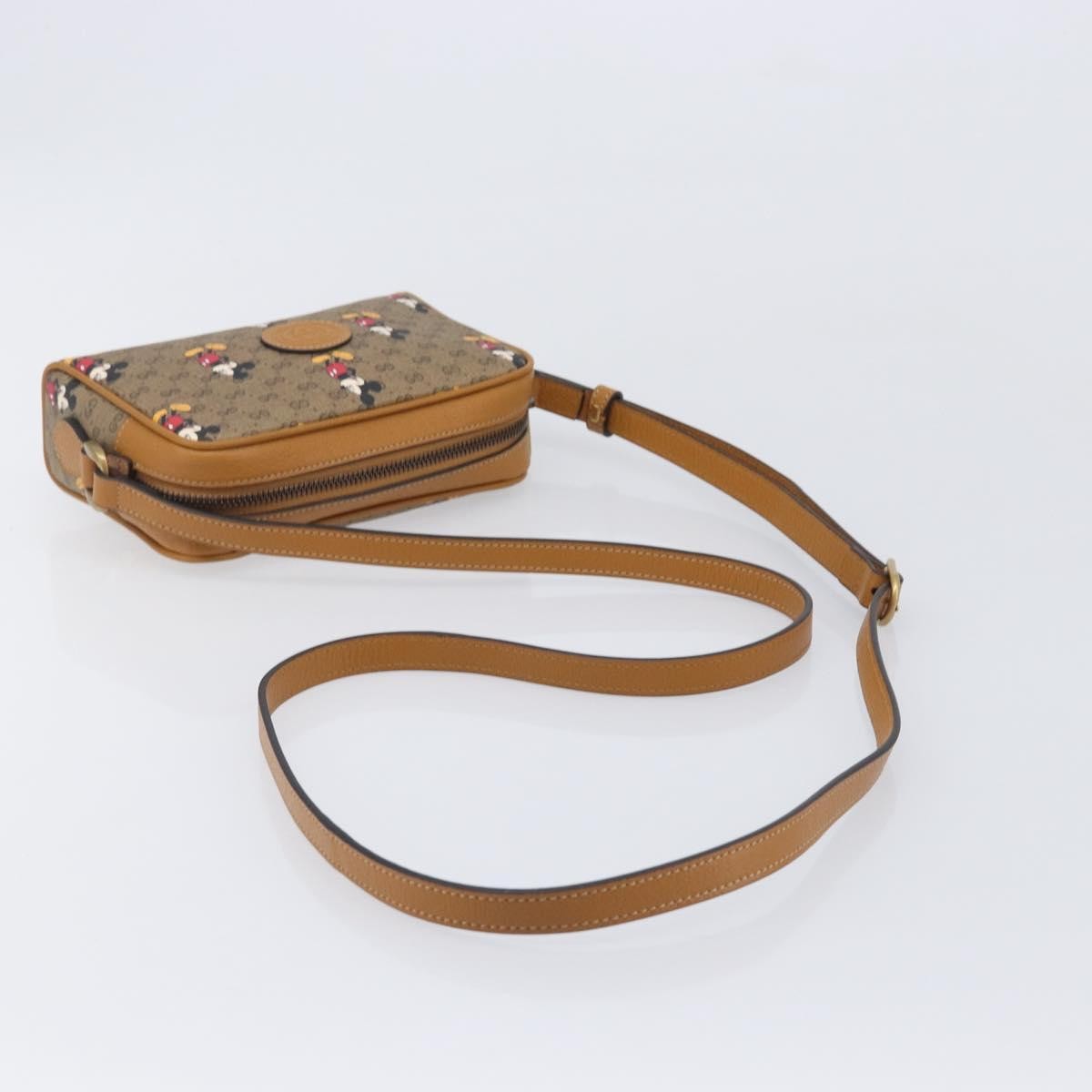 Gucci Disney Mickey Mouse Printed Mini Gg Coated Canvas Beige Canvas Backpack Bag (Pre-Owned)