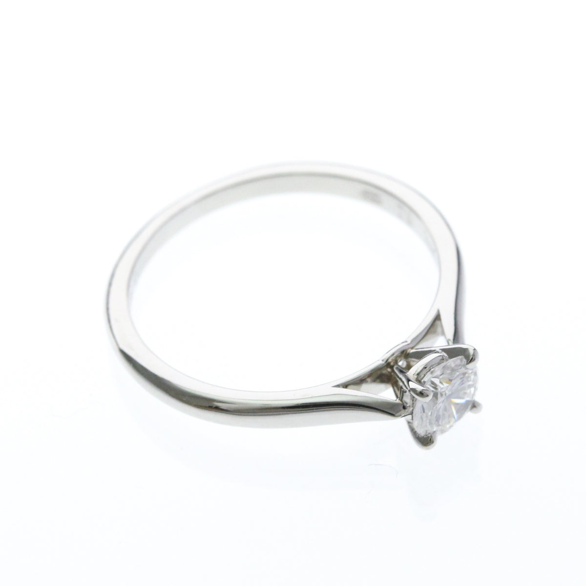Cartier Solitaire 1895 Platinum With Rbc Diamond Silver Platinum Ring Jewelry (Pre-Owned)