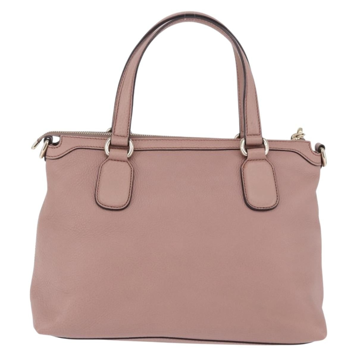 Gucci Soho Working Leather Pink Leather Tote Bag Bag (Pre-Owned)