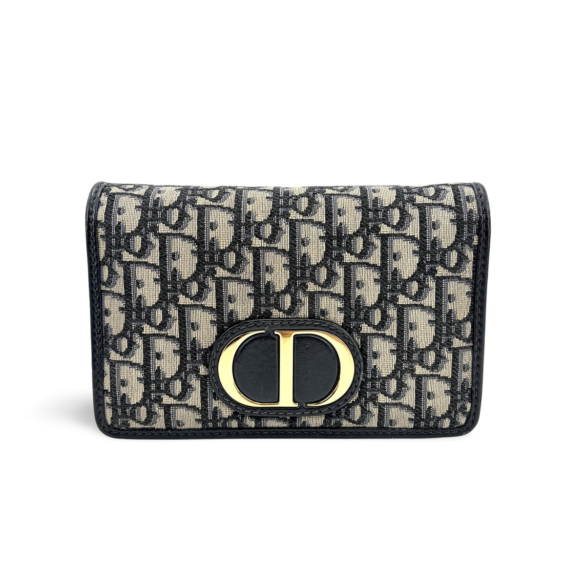 Christian Dior 30 Montaigne 2-In-1 Oblique Canvas Navy Other Clutche & Pouche Bag (Pre-Owned)