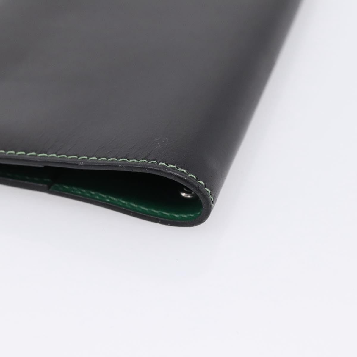 Hermes Simple Agenda Cover Leather Black Leather Briefcase Bag (Pre-Owned)
