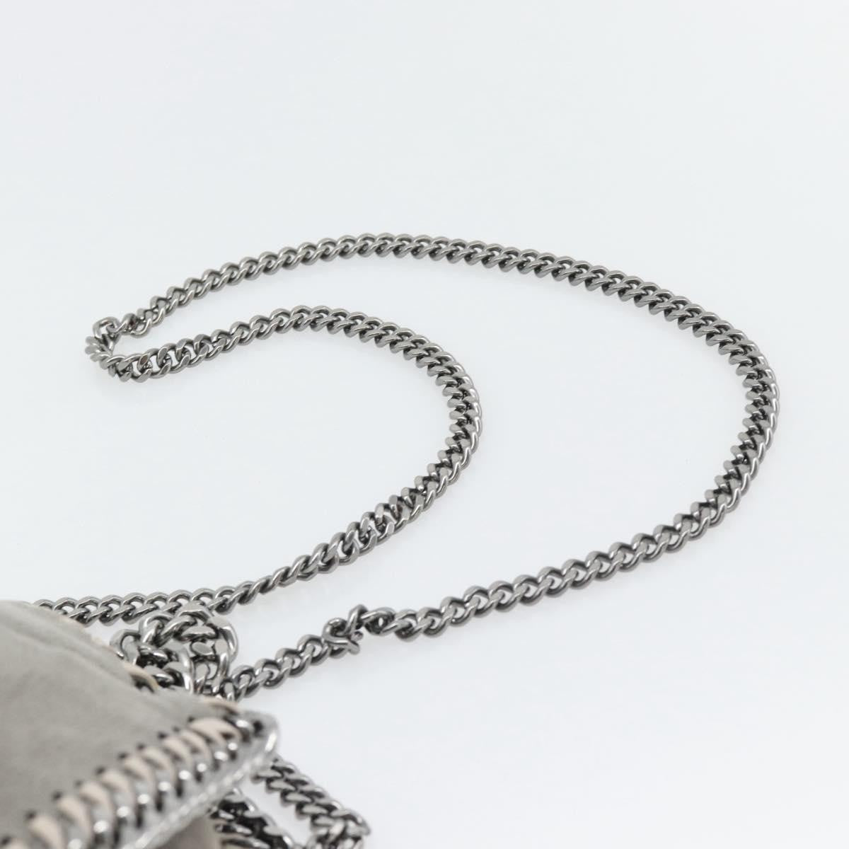 Stella Mccartney Falabella Fold Over Shaggy Deer Gray Polyester Shoulder Bag Bag (Pre-Owned)