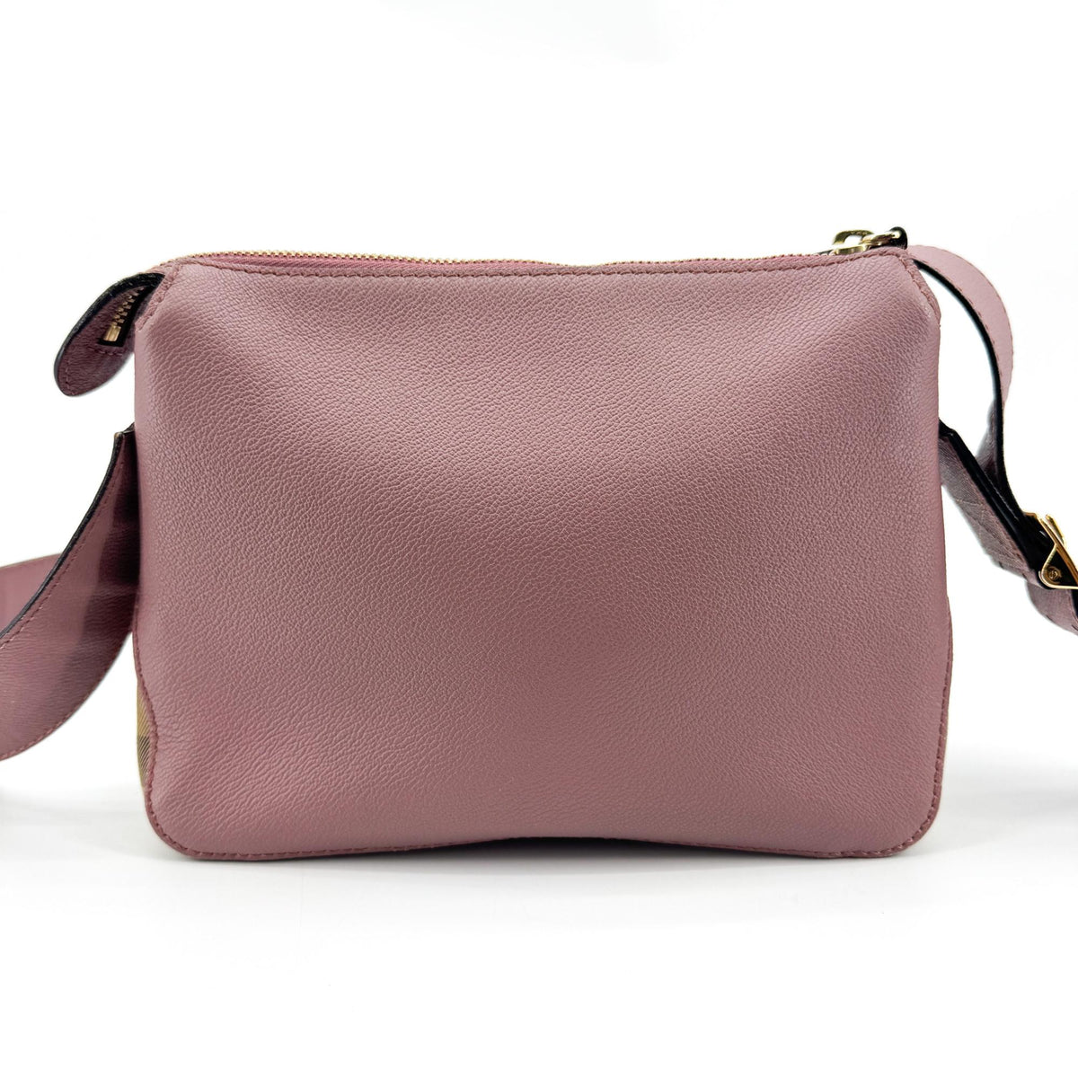 Burberry Helmsley Leather Pink Calfskin Handbag (Pre-Owned)
