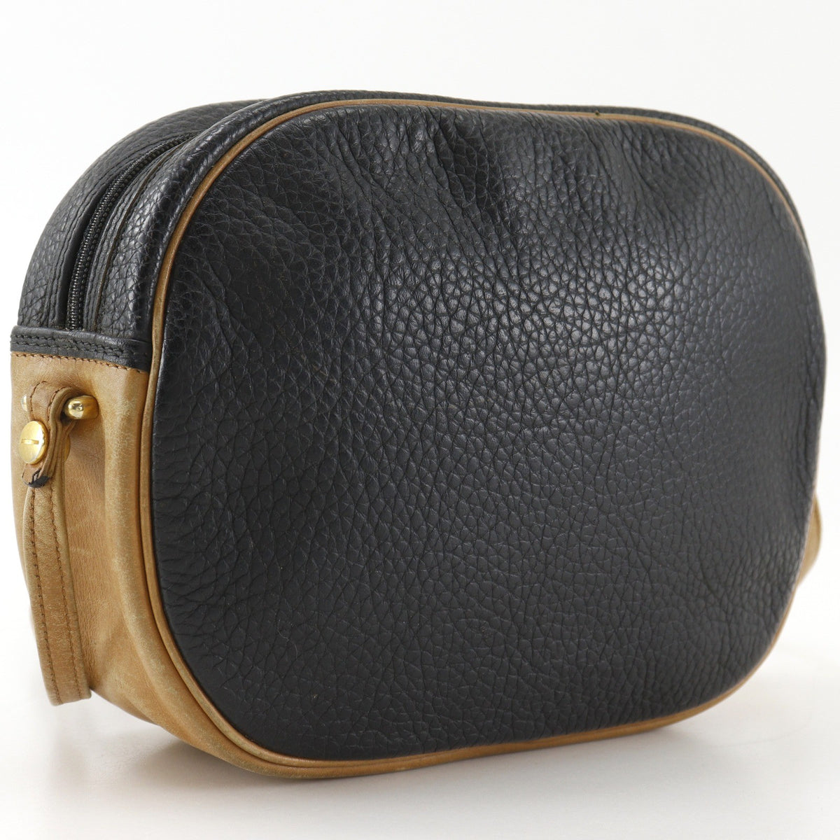 Christian Dior Cd Shoulder Bag Leather Black Leather Shoulder Bag Bag (Pre-Owned)