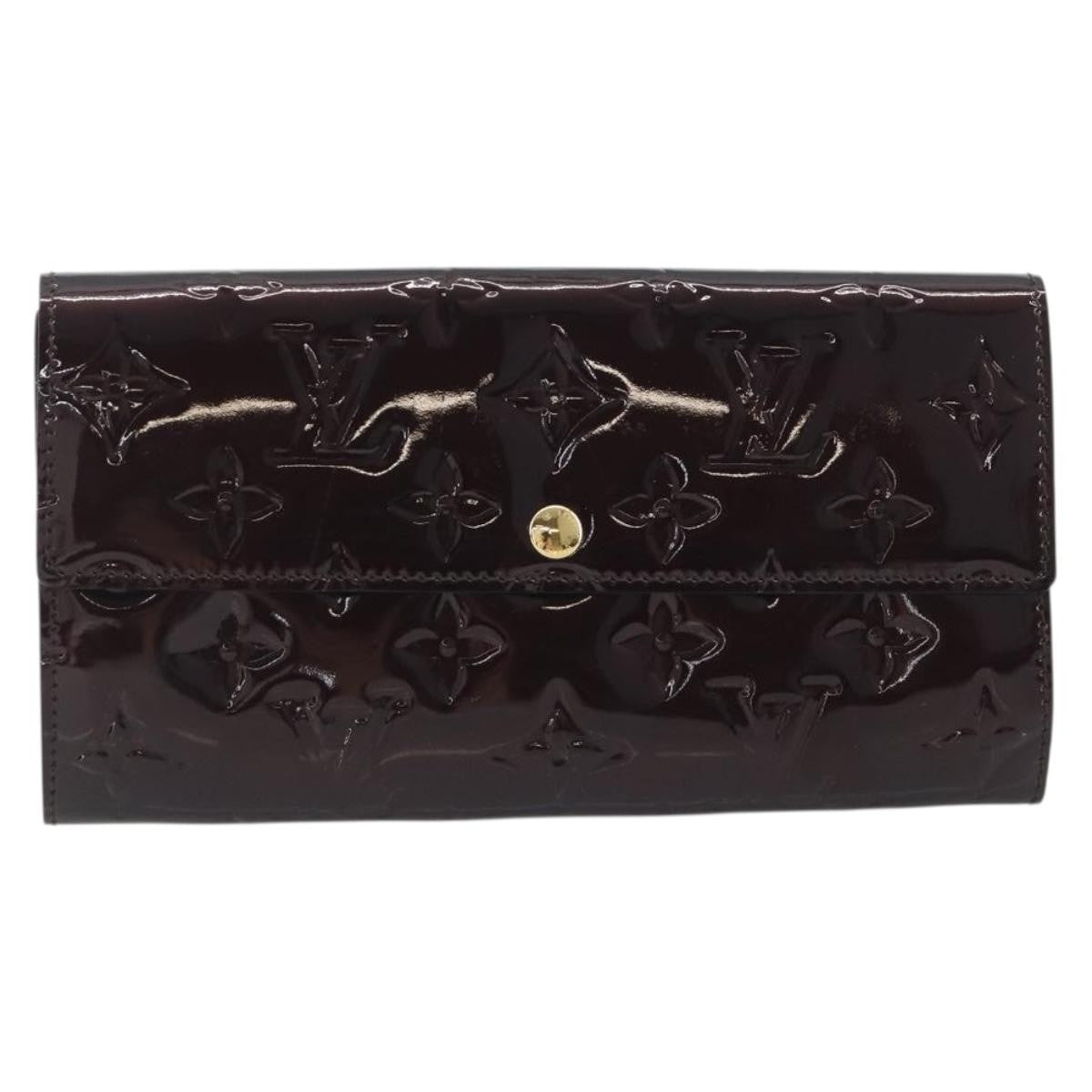 Louis Vuitton Sarah Monogram Vernis Burgundy Patent_Leather Clutche & Pouche Bag (Pre-Owned)