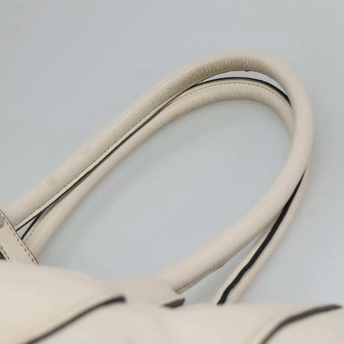 Prada Front Pocket Wing Convertible Tote Vitello Daino White Leather Tote Bag Bag (Pre-Owned)