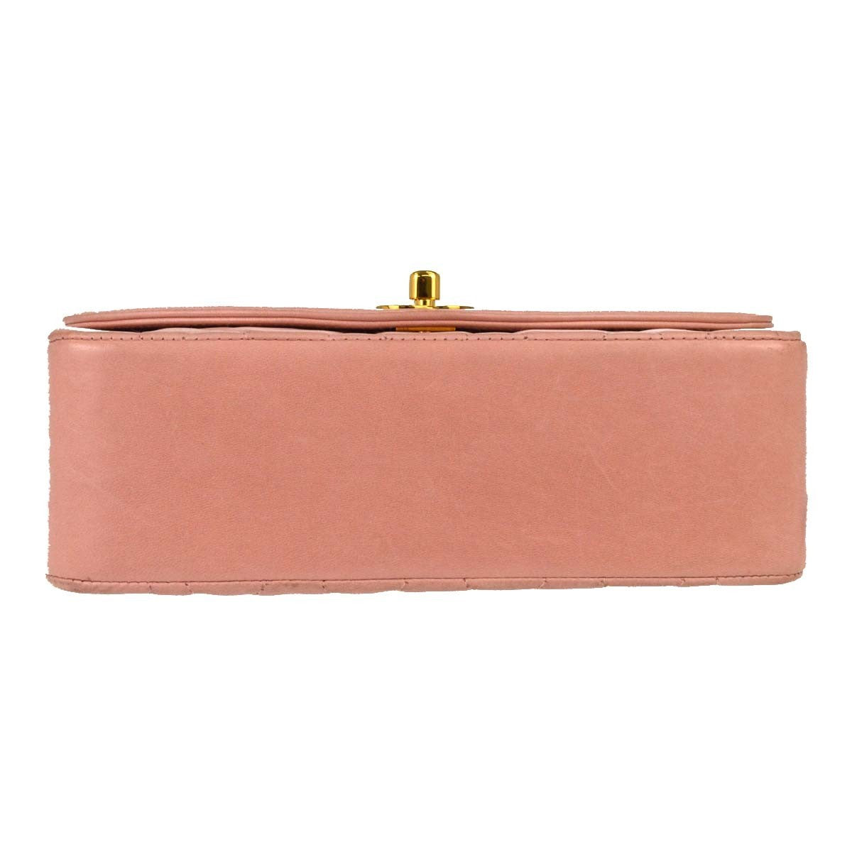 Chanel Vintage Diana Flap Quilted Lambskin Pink Leather Shoulder Bag Bag (Pre-Owned)