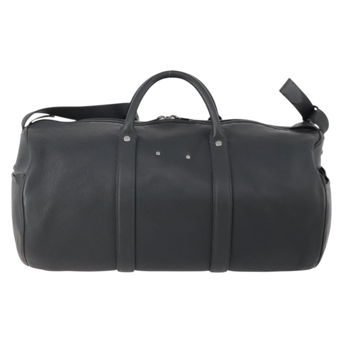 Louis Vuitton Aerogram Keepall Bandouliere Leather Black Leather Travel Bag Bag (Pre-Owned)