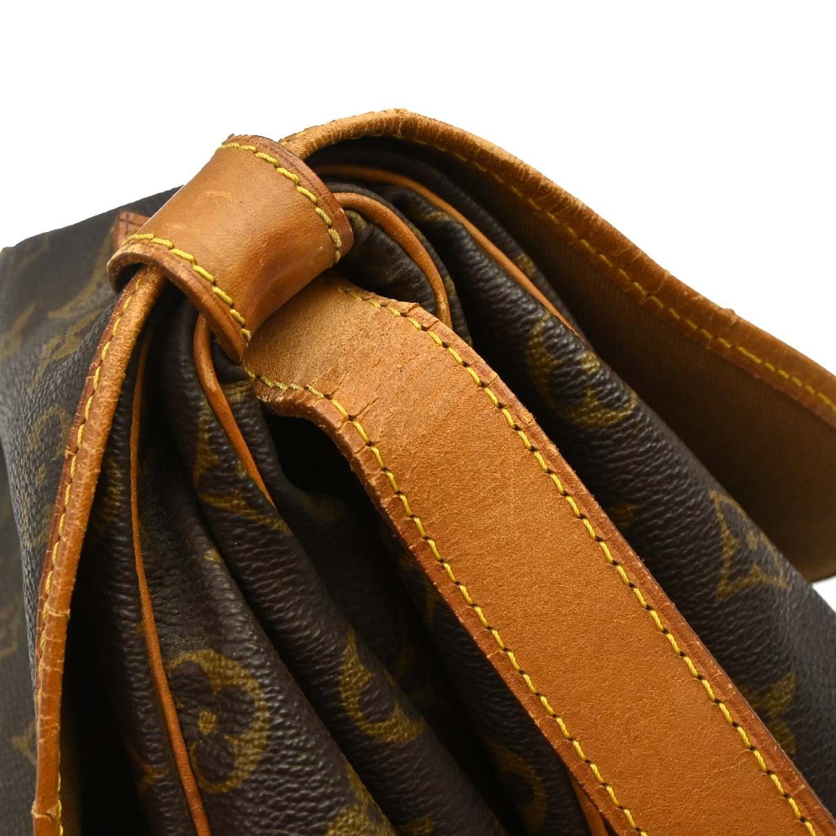 Louis Vuitton Saumur Monogram Canvas Brown Canvas Shoulder Bag Bag (Pre-Owned)