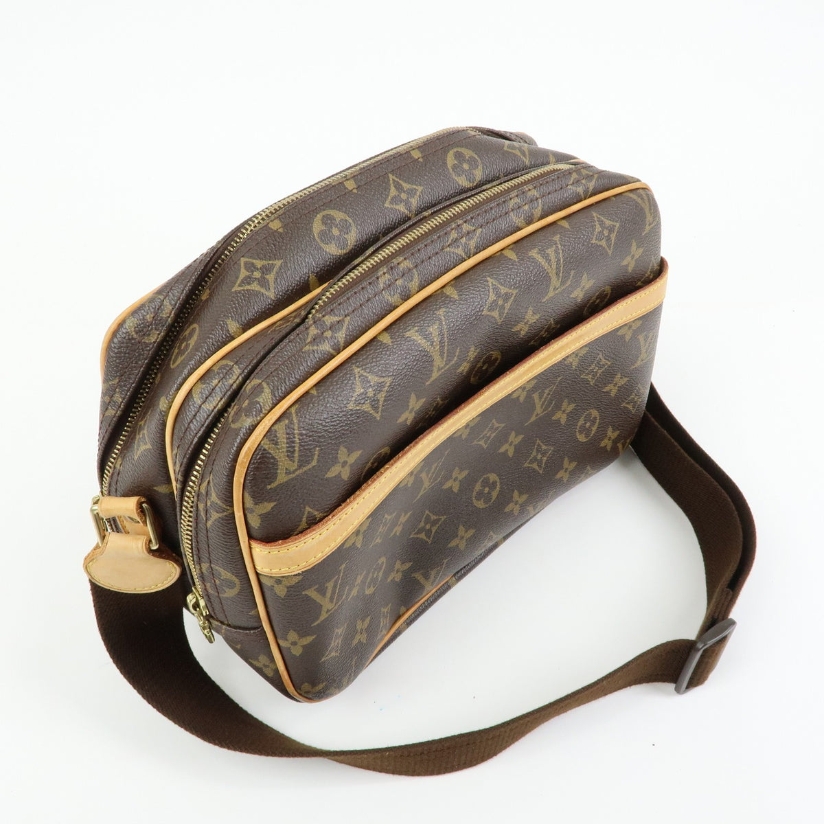 Louis Vuitton Reporter Monogram Canvas Brown Canvas Shoulder Bag Bag (Pre-Owned)