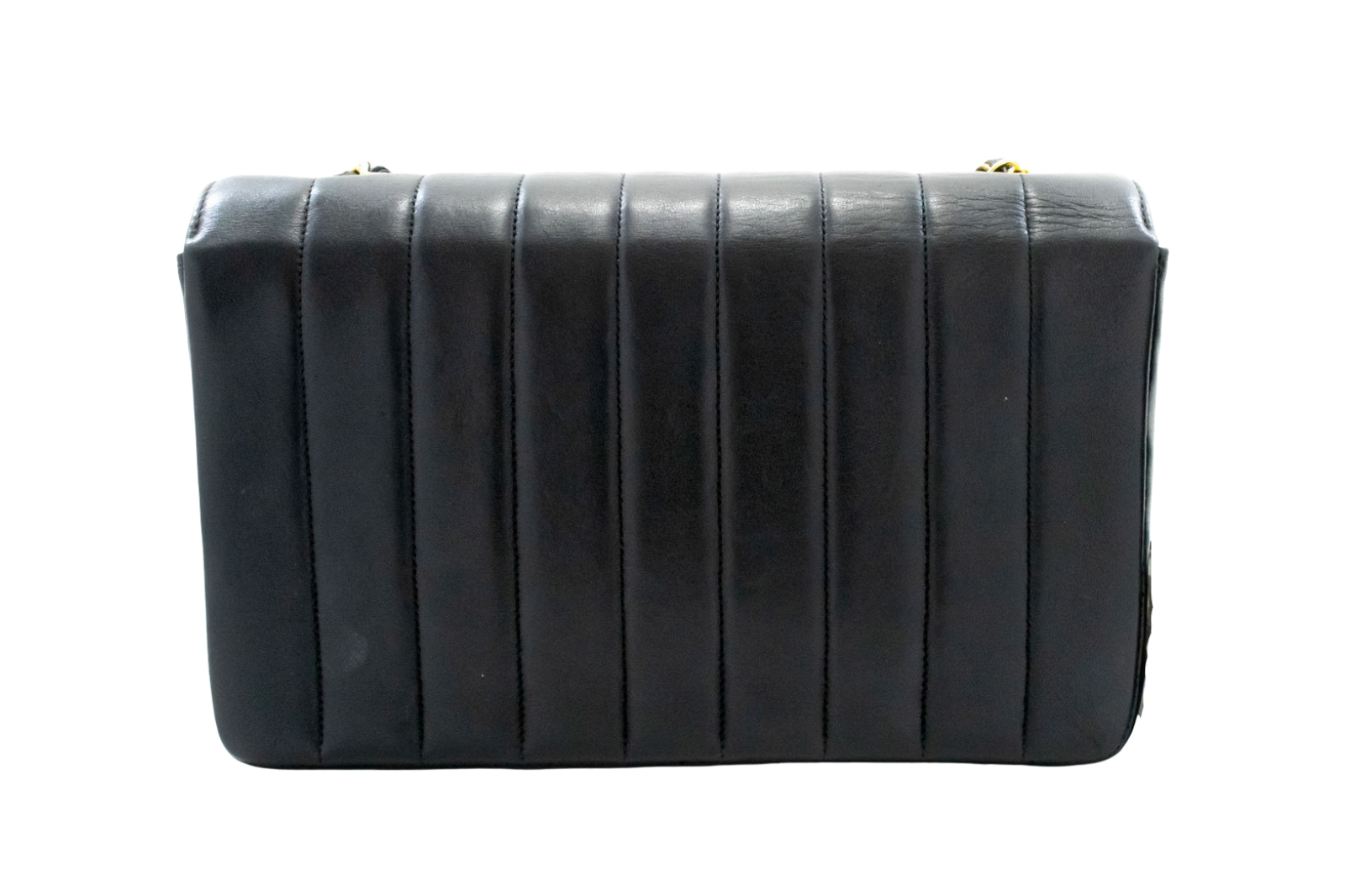 Chanel Mademoiselle Vintage Flap Lambskin Black Leather Shoulder Bag Bag (Pre-Owned)