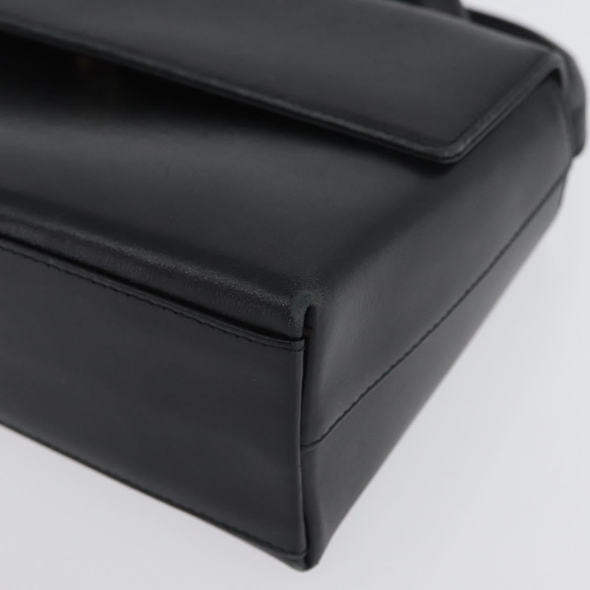 Salvatore Ferragamo Vintage Leather Black Leather Handbag (Pre-Owned)