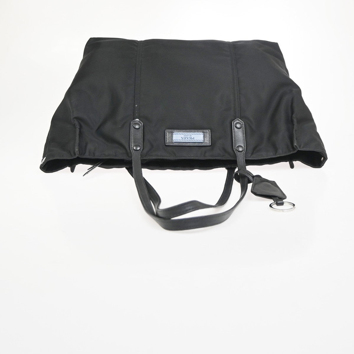 Prada Etiquette Tote Tessuto Black Nylon Tote Bag Bag (Pre-Owned)