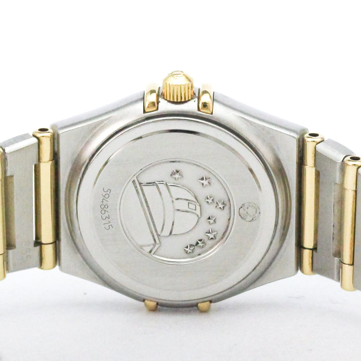 Omega Constellation Quartz Stainless Steel And Rose Gold With Diamond Bezel Watch (Pre-Owned)