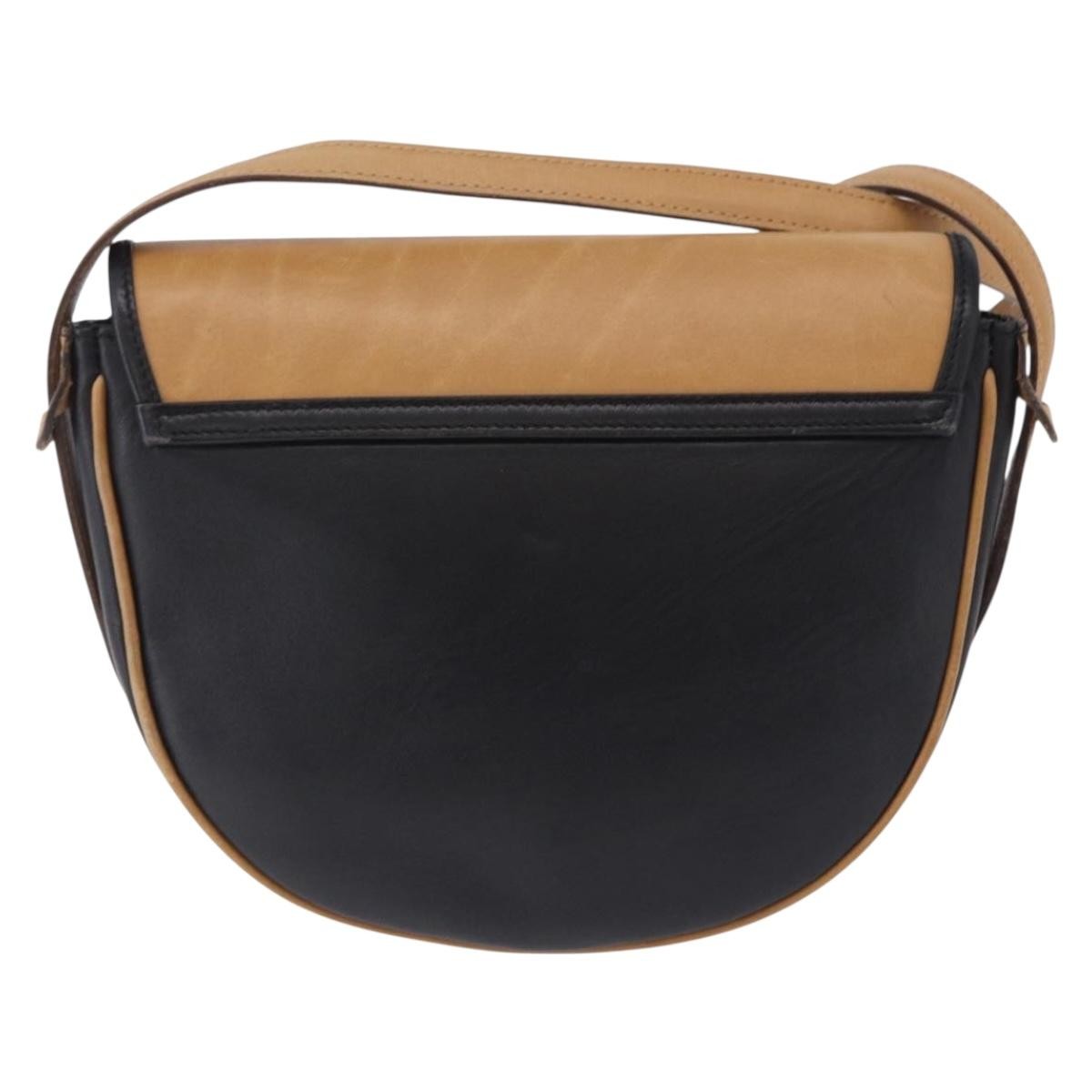 Celine Flap Shoulder Leather Beige Leather Shoulder Bag Bag (Pre-Owned)