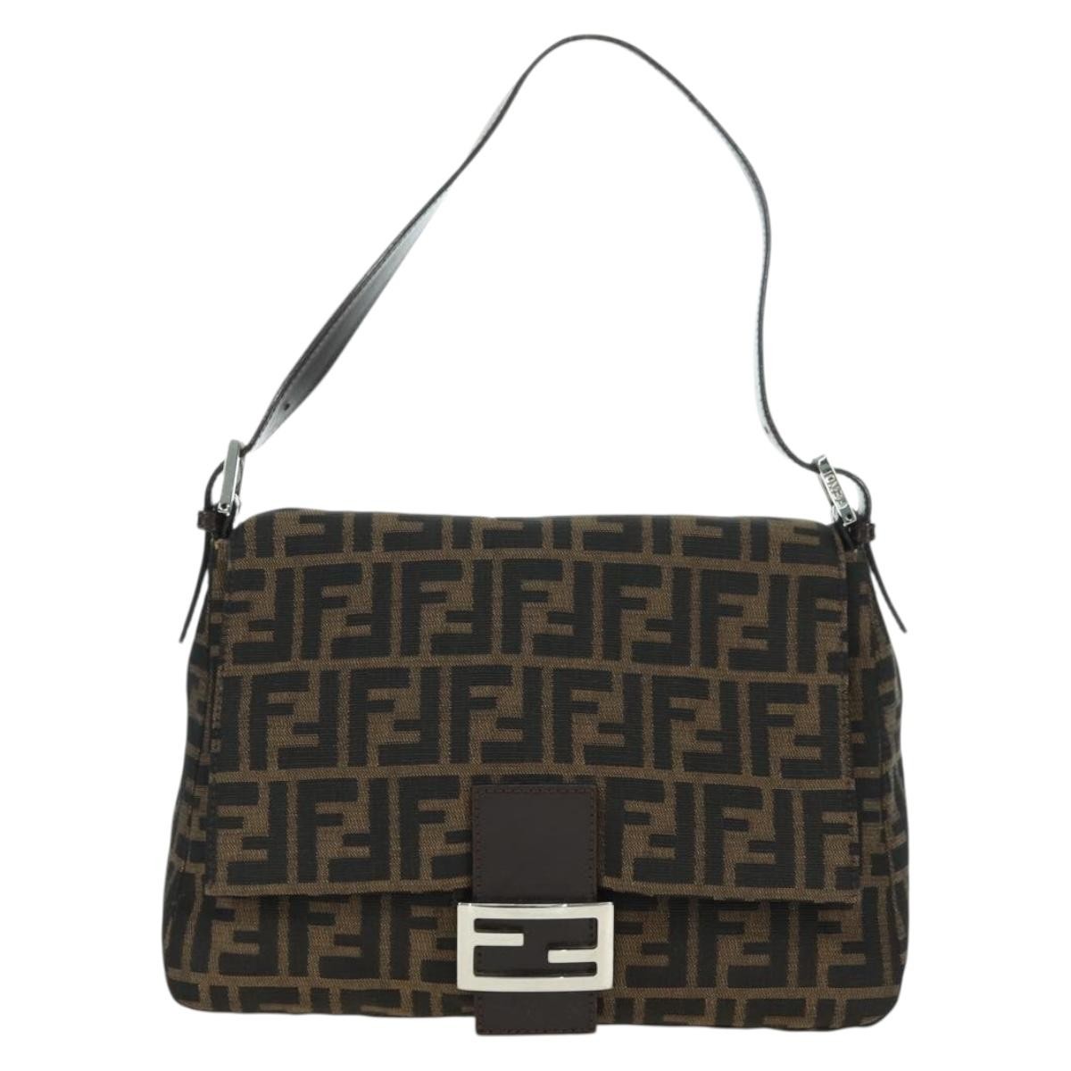 Fendi Mama Forever Zucca Canvas Brown Canvas Handbag (Pre-Owned)