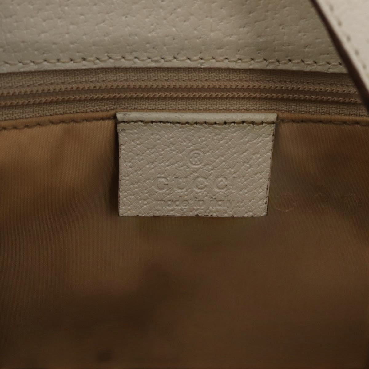 Gucci Jackie Soft Leather White Leather Tote Bag Bag (Pre-Owned)